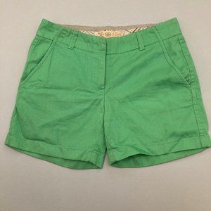 Jcrew chino shorts green/size 0/5-inch